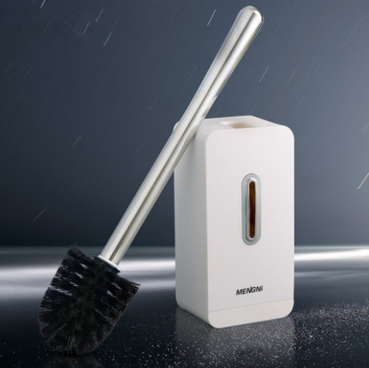 Wall Mounted Toilet Brush with Automatic Lid – Modern Bathroom Cleaning Solution