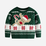 Cartoon Elk Jacquard Pullover Bottoming Sweater