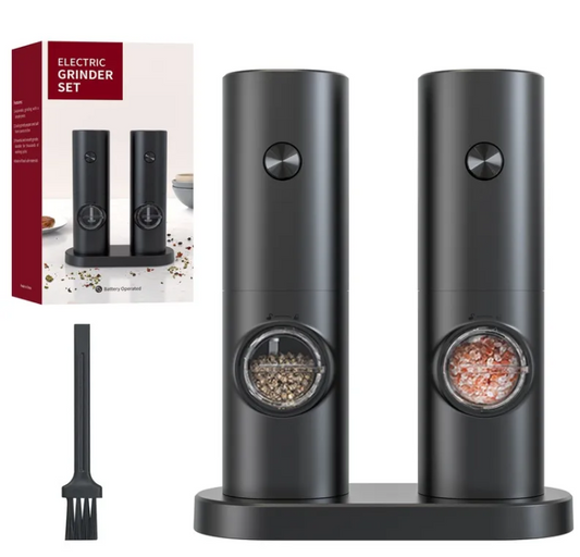 Automatic Base Storage Seasoning Bottle Set – Modern Spice Container & Pepper Grinder Set