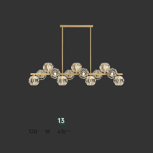 Nordic Crystal Chandelier – Luxury Modern Copper & Crystal Dining Room Pendant Light