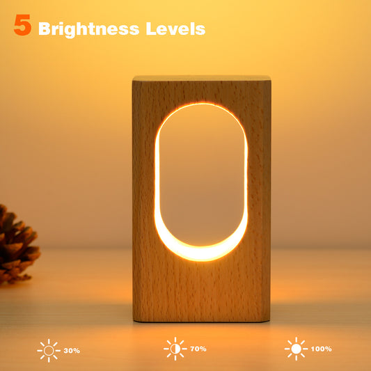 Modern Wooden LED Table Lamp for Bedroom & Office Décor