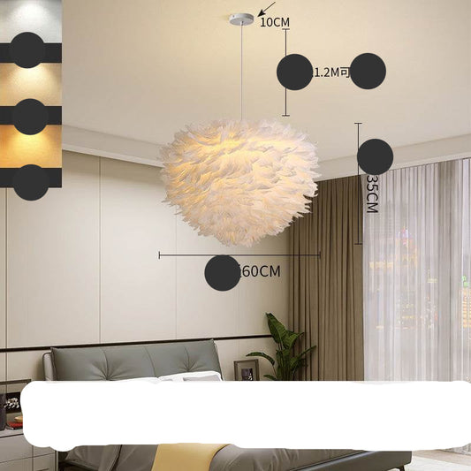 Modern LED Chandelier – Creative Ceiling Light with 3-Color Dimmable Lighting