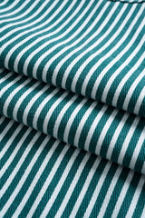 Stripe Print Pocket Drawstring Barrel Trousers