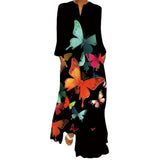 Fashion Digital Printed Dress V-neck Elegant and Charming Loose and Comfortable Women's Dress