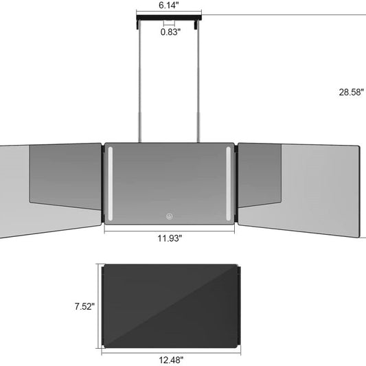 Portable Adjustable LED Wall-Mounted Makeup Mirror