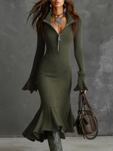 Marlene | Zip Knit Dress