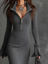 Marlene | Zip Knit Dress