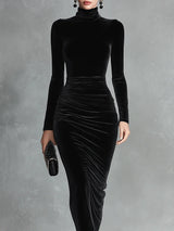 Neriis | Black Velvet Bodycon Dress