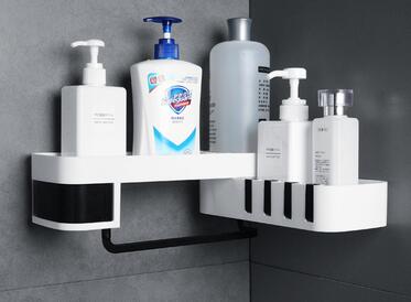 Suction Wall Shelf โ No-Drill Bathroom Kitchen Storage Rack