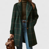 Elena | Modern Check Wool Coat