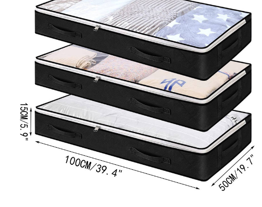 Under Bed Clothes Organizer with Storage Bag – Foldable Wardrobe & Closet Organizer