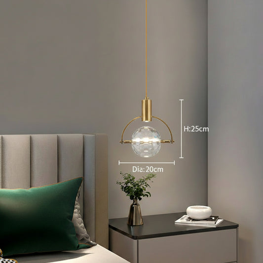 Nordic-style minimalist pendant light with LED illumination and USB power for bedroom and outdoor use