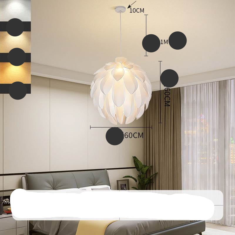 Modern LED Chandelier – Creative Ceiling Light with 3-Color Dimmable Lighting
