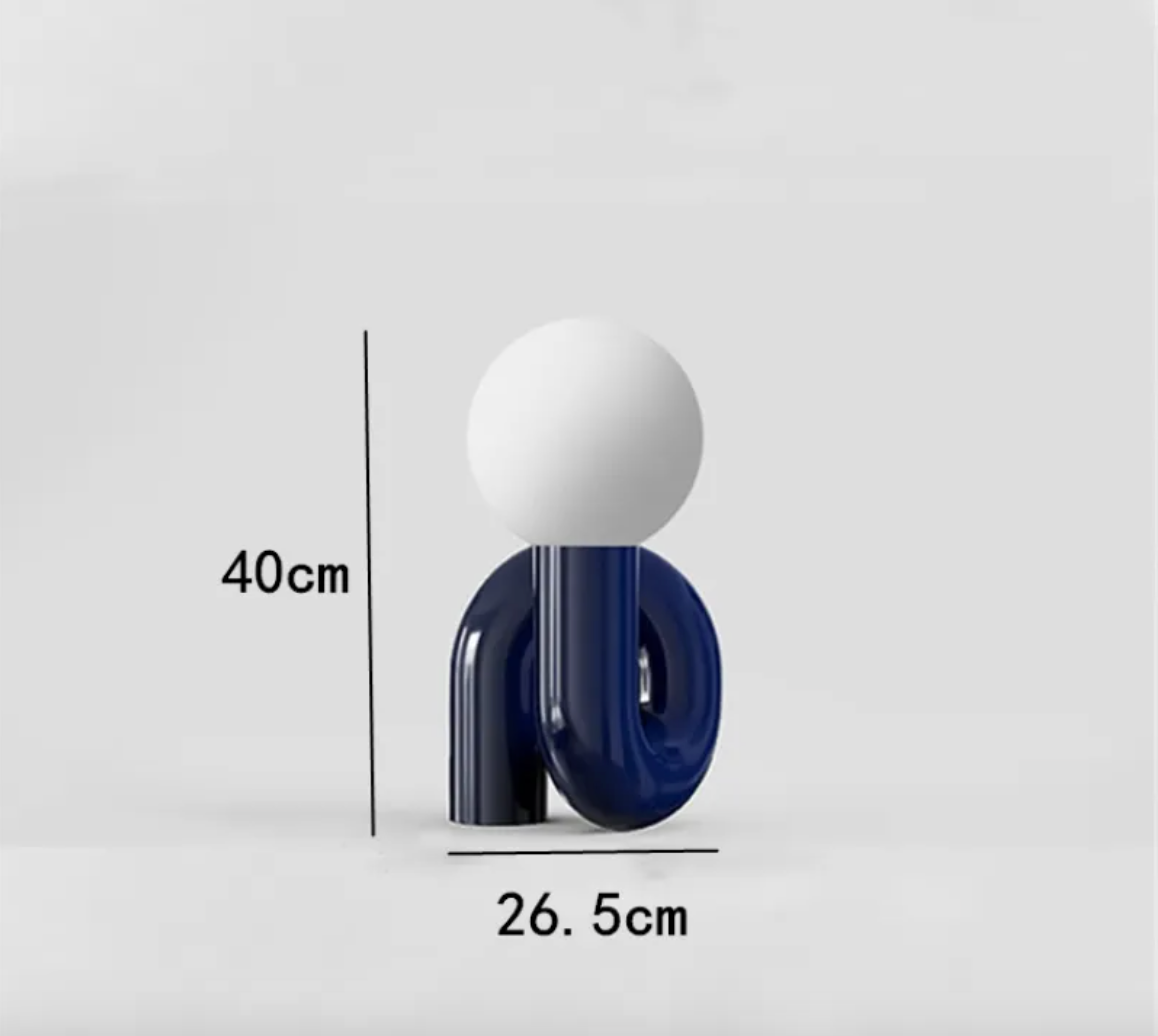 Spencer and Cole Modern Resin Table Lamp for Bedroom & Living Room Décor
