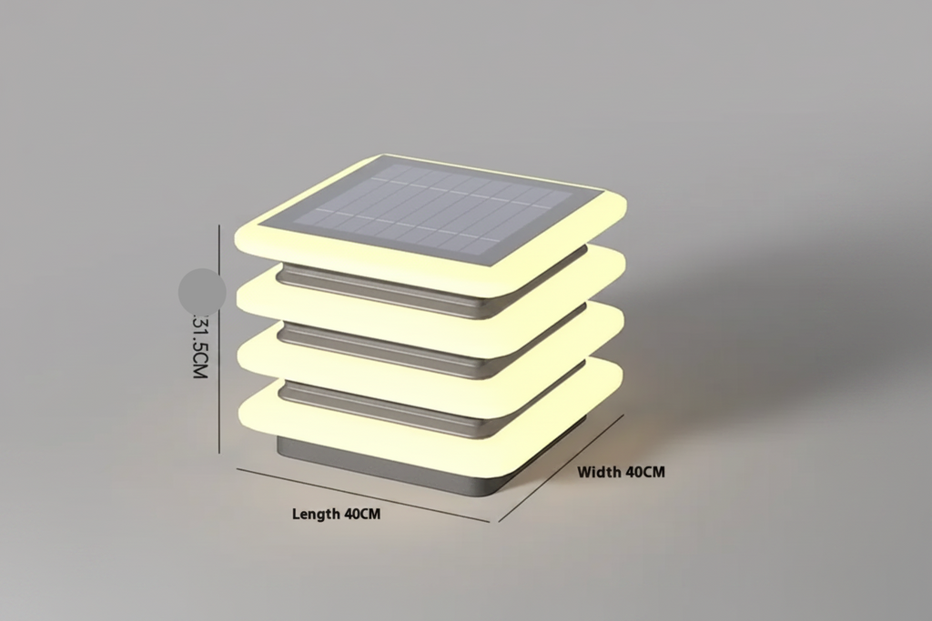 Stainless Steel Solar Pillar Lamp – Waterproof Outdoor LED Garden And Gate Post Light