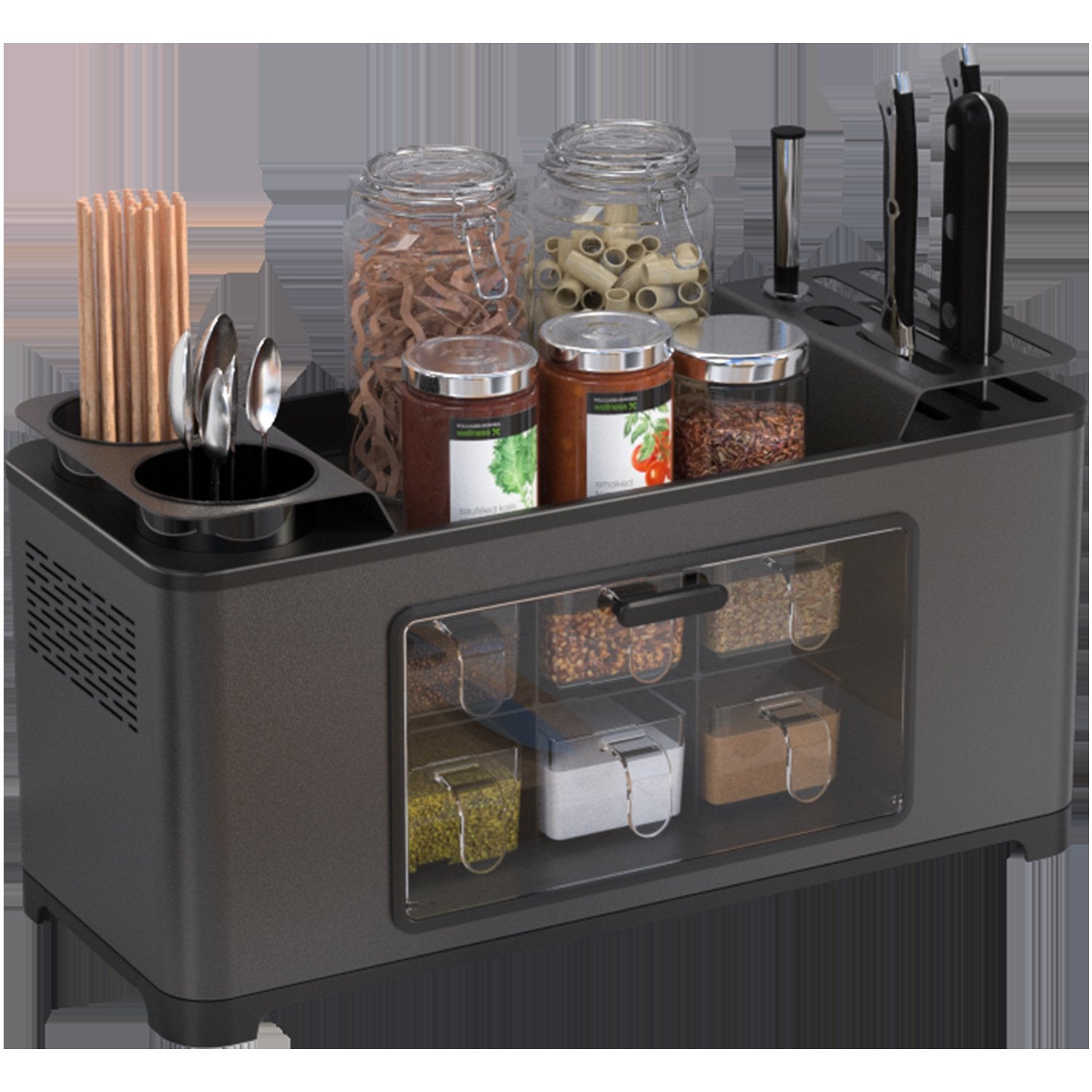 Multifunctional Kitchen Storage Box – Utensil And Spice Organizer