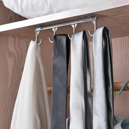 Under Cabinet Plastic Hanging Rack for Utensils
