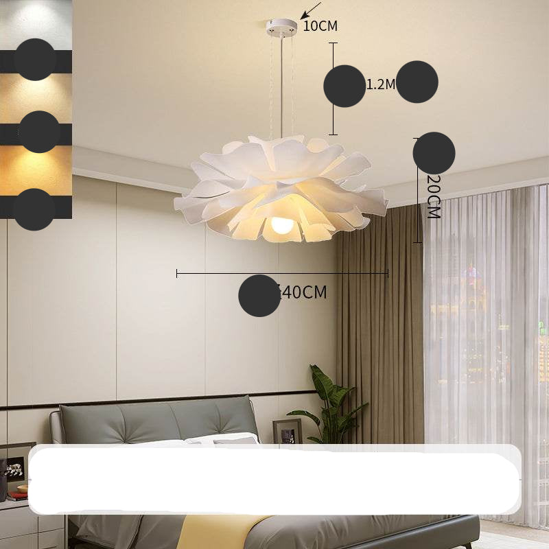 Modern LED Chandelier – Creative Ceiling Light with 3-Color Dimmable Lighting