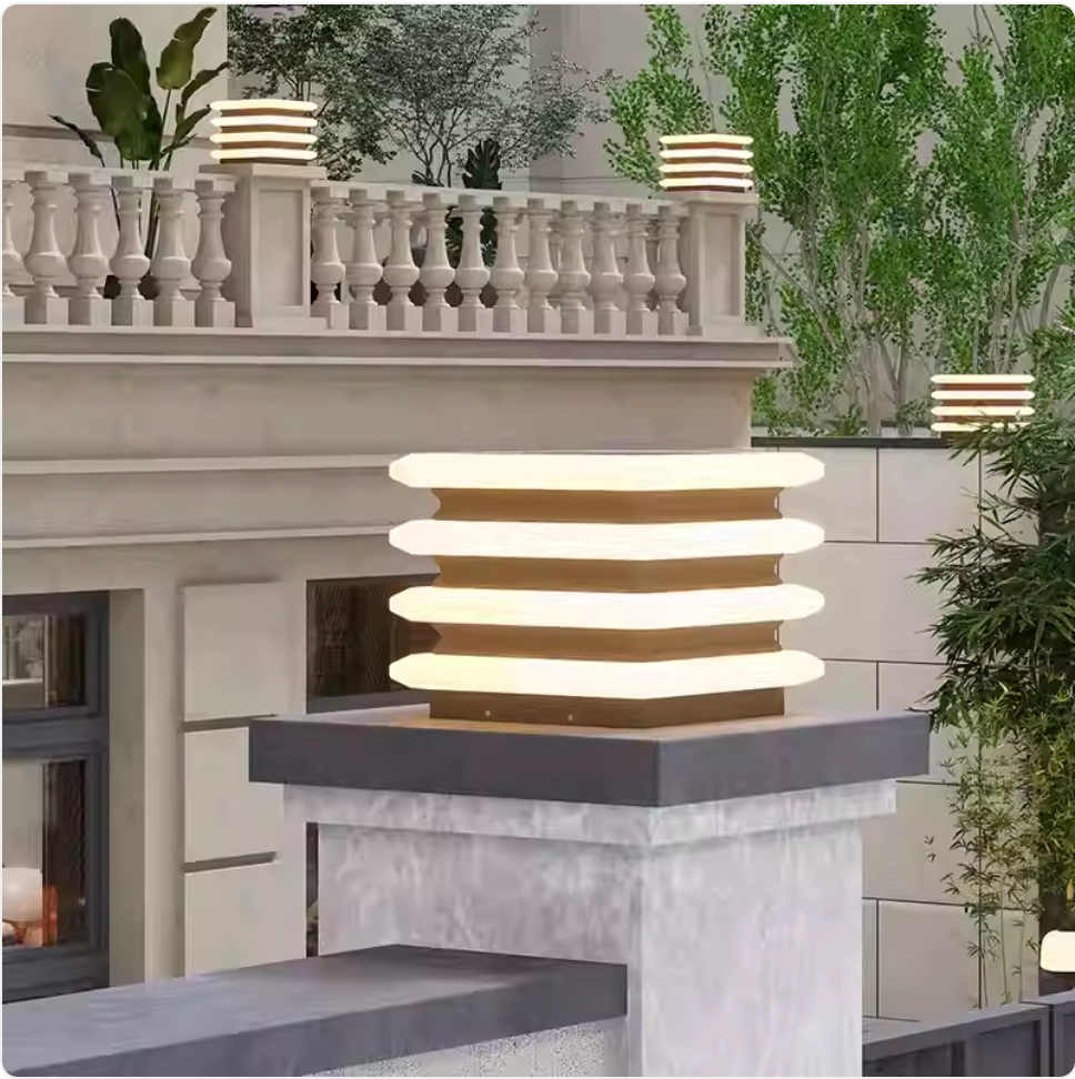 Stainless Steel Solar Pillar Lamp – Waterproof Outdoor LED Garden And Gate Post Light