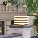Stainless Steel Solar Pillar Lamp – Waterproof Outdoor LED Garden And Gate Post Light
