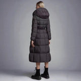 Long Casual Hooded Warm White Duck Down Jacket