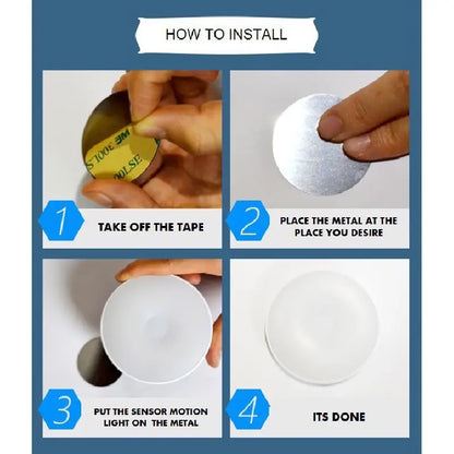 Round Motion Sensor Night Light – Rechargeable Wireless LED Light(1pc)