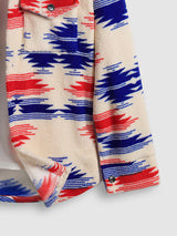 Men's Colorful Single Pocket Tie-Dye Fly Fluffy buttons Jacket