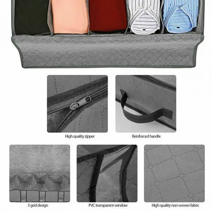 Under Bed Clothes Storage Bag – Dustproof Organizer with Clear Window