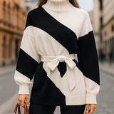Aurya - Spliced Turtleneck Sweater