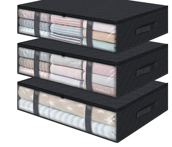 Under Bed Clothes Organizer with Storage Bag – Foldable Wardrobe & Closet Organizer