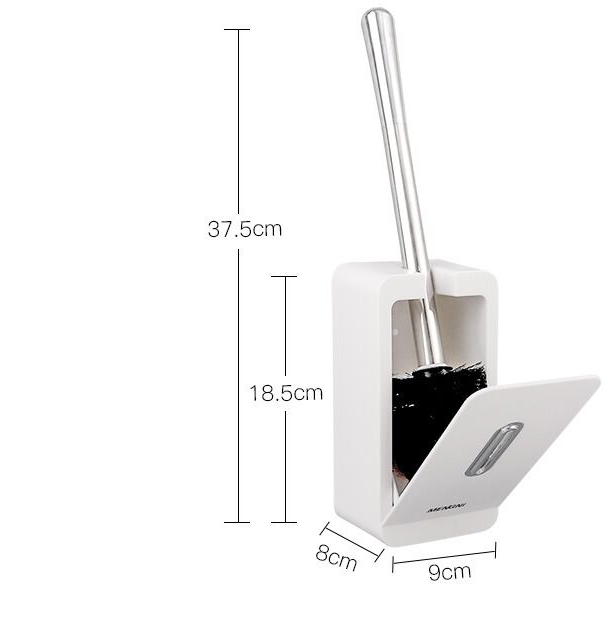 Wall Mounted Toilet Brush with Automatic Lid – Modern Bathroom Cleaning Solution