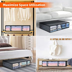 Under Bed Storage Containers – Foldable Clothes &amp; Blanket Storage Bags(Set)