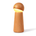 Voice-Control Wooden Night Light – Rechargeable Smart LED Bedside Lamp