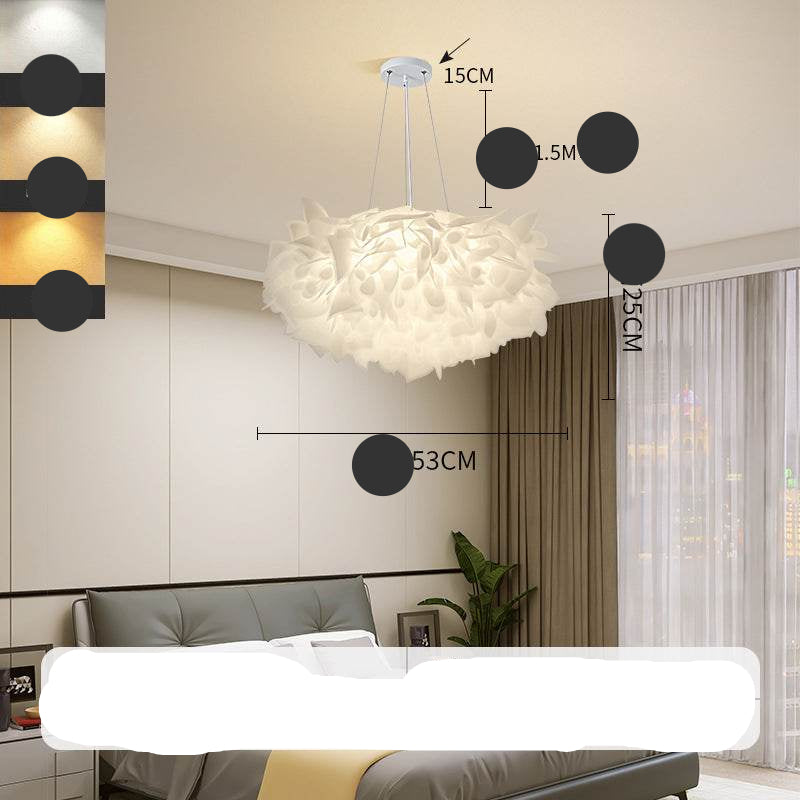 Modern LED Chandelier – Creative Ceiling Light with 3-Color Dimmable Lighting