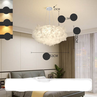 Modern LED Chandelier – Creative Ceiling Light with 3-Color Dimmable Lighting
