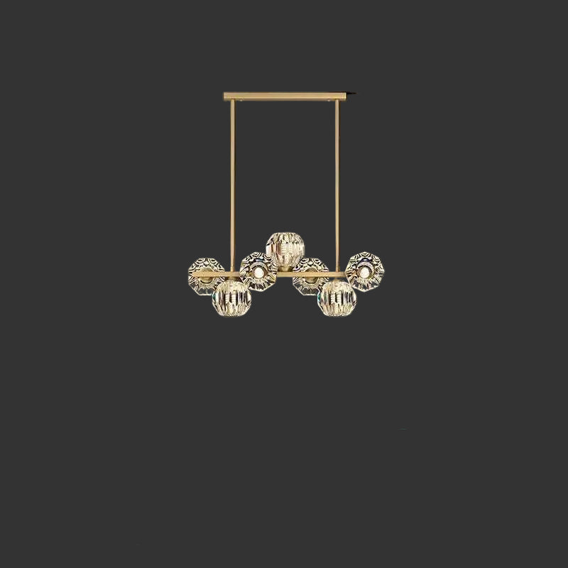 Nordic Crystal Chandelier – Luxury Modern Copper &amp; Crystal Dining Room Pendant Light
