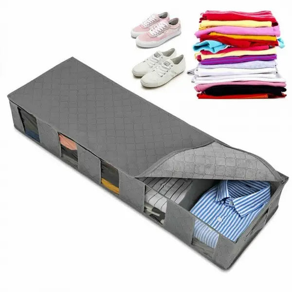 Under Bed Clothes Storage Bag – Dustproof Organizer with Clear Window