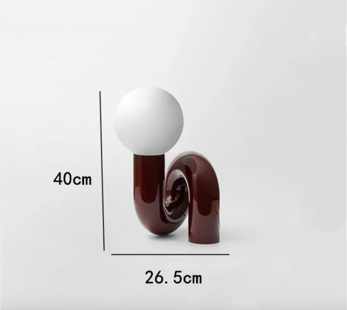 Spencer and Cole Modern Resin Table Lamp for Bedroom & Living Room Décor