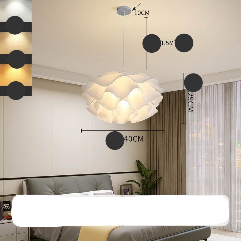 Modern LED Chandelier – Creative Ceiling Light with 3-Color Dimmable Lighting