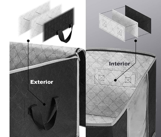 Under Bed Clothes Organizer with Storage Bag – Foldable Wardrobe & Closet Organizer