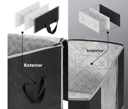 Under Bed Clothes Organizer with Storage Bag – Foldable Wardrobe & Closet Organizer