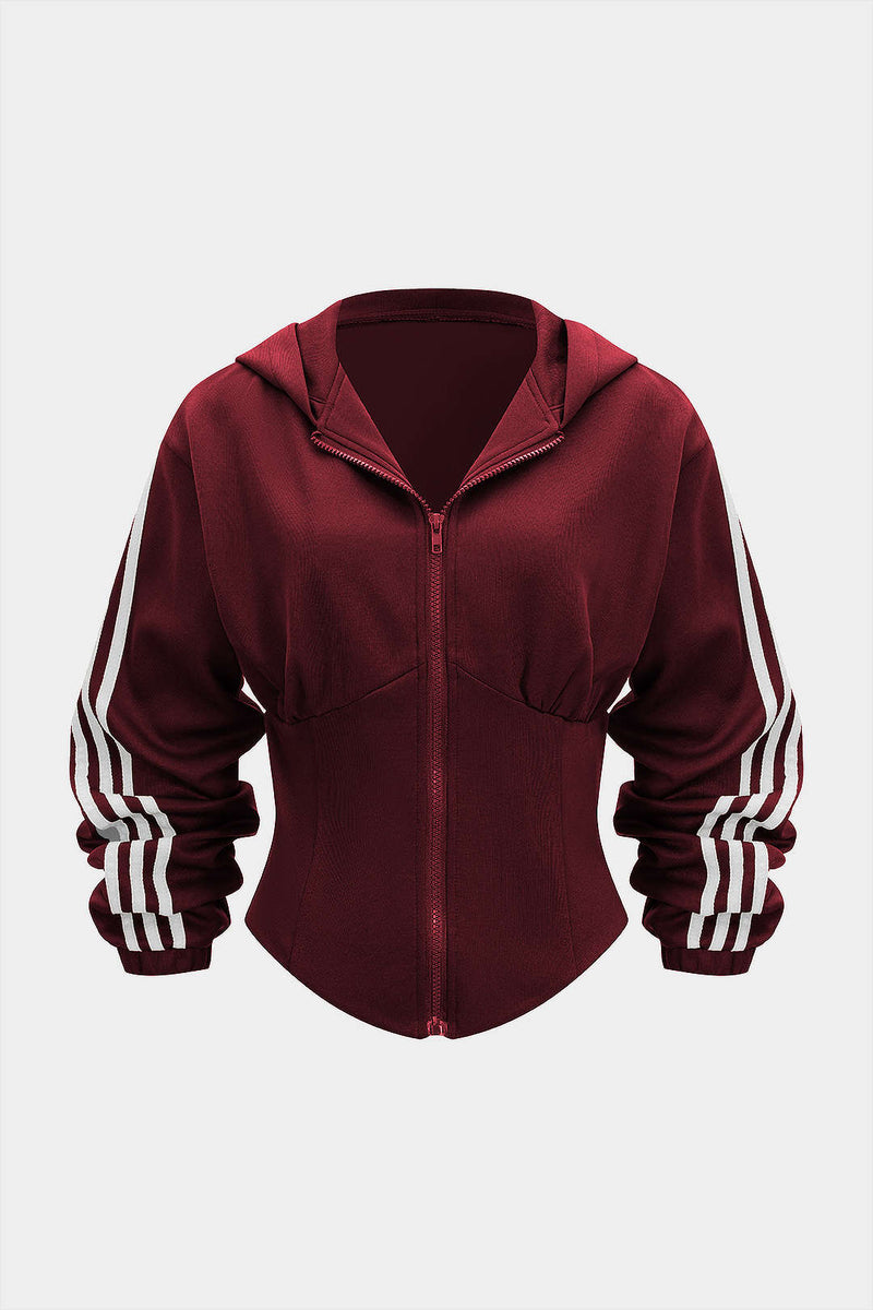 Contrast Zipper Hoodie