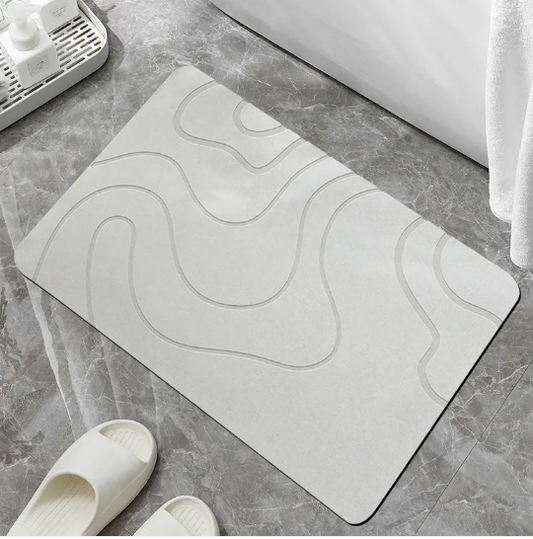 Eco-Friendly Diatomite Bathroom Mat for Safe & Clean Floors