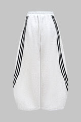 Contrast Tie-Up Barrel Trousers