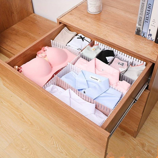 4pcs Cuttable Drawer Dividers for DIY Storage Organization
