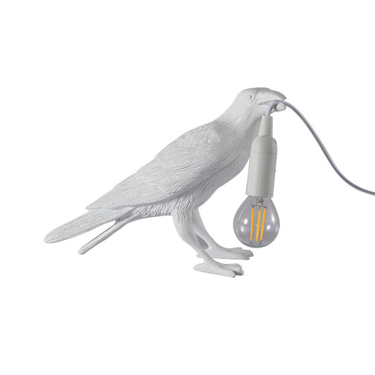 Unique Black & White Bird Shape Lamp for Modern Décor