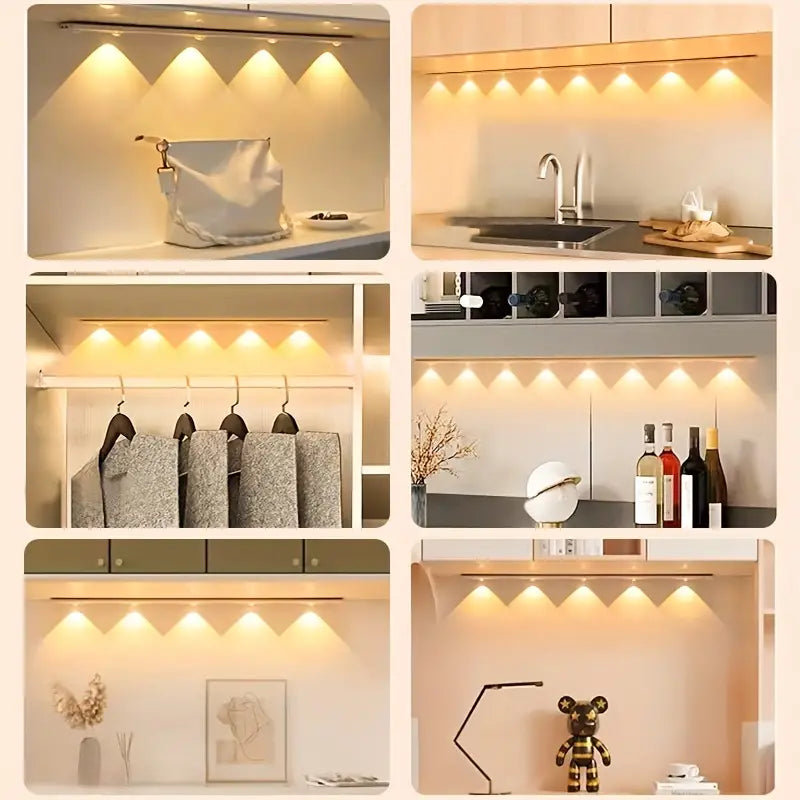LED Motion Sensor Cabinet Light – Ultra-Thin Rechargeable Under Cabinet Lighting(1pc)