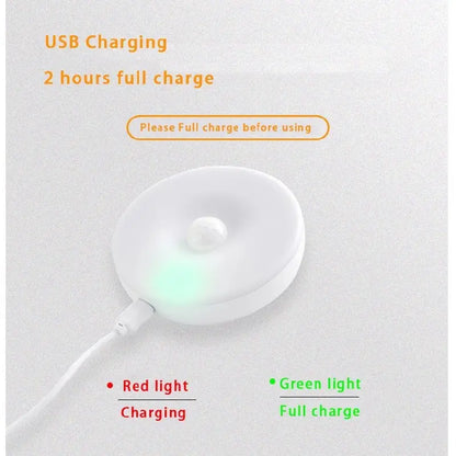 Round Motion Sensor Night Light – Rechargeable Wireless LED Light(1pc)