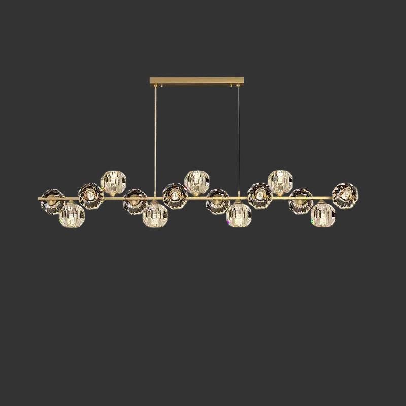 Nordic Crystal Chandelier – Luxury Modern Copper &amp; Crystal Dining Room Pendant Light