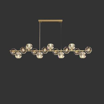 Nordic Crystal Chandelier – Luxury Modern Copper &amp; Crystal Dining Room Pendant Light